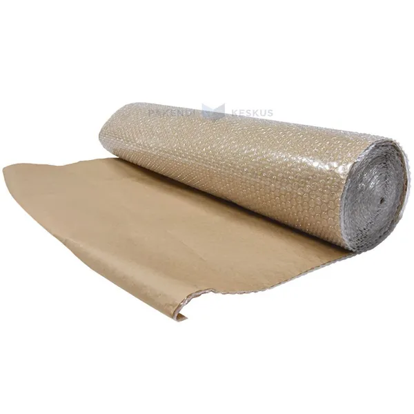 Bubble wrap covered with brown paper 0,60m wide, 10m/roll