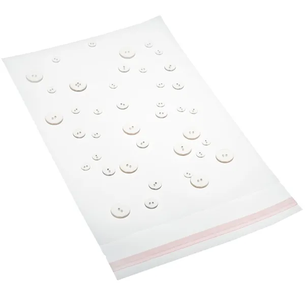 Transparent plastic bag with adhesive strip 29x39+7cm, 100pcs/pack