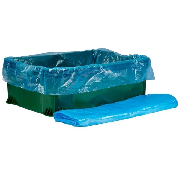 Sinine kilekott toiduainekastile 60+(2x20)x75cm, pakis 100tk