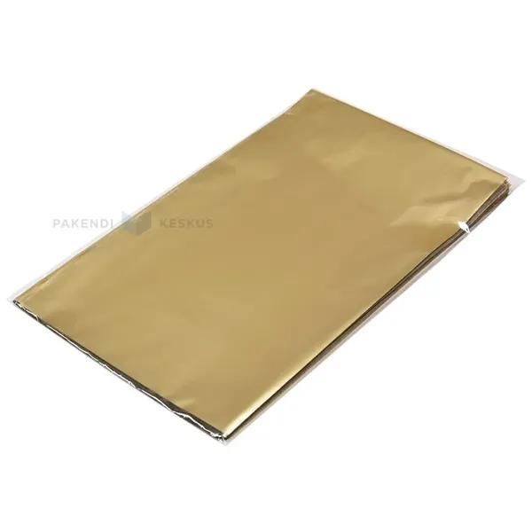 Kuldne kilest kinkekott 20x35cm, pakis 50tk