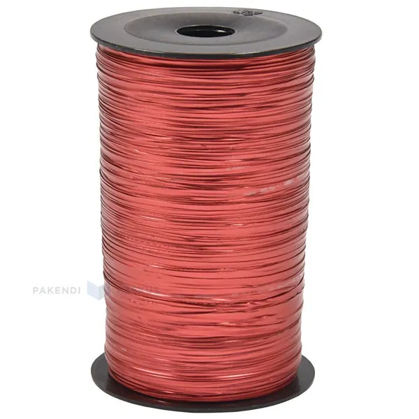 Metallic red ribbon, 50m/roll