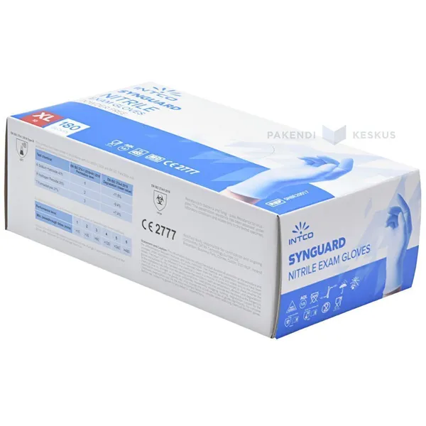Sinised nitriilkindad puuderdamata XL nr. 12, pakis 180tk