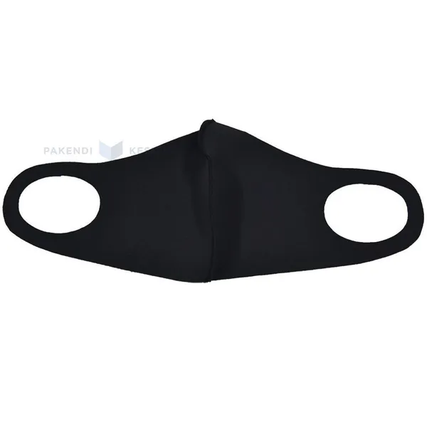 Black textile reusable face mask