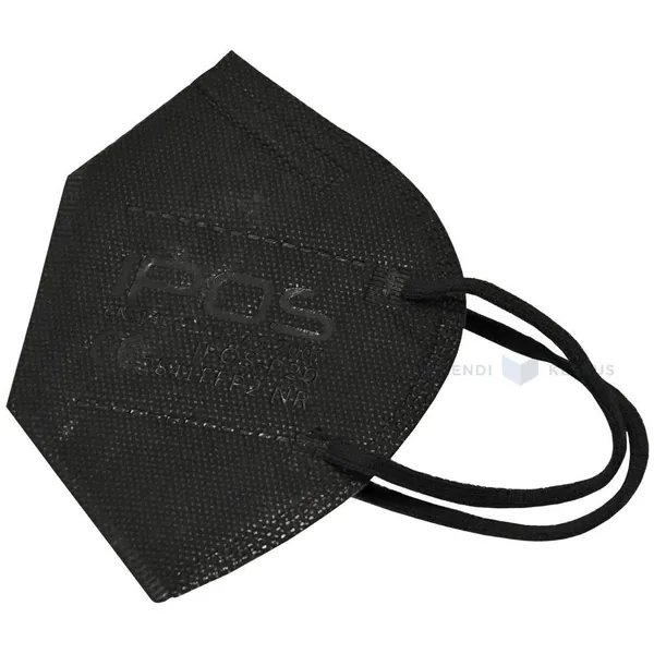 Black respirator FFP2 5 layered, 1pcs/pack