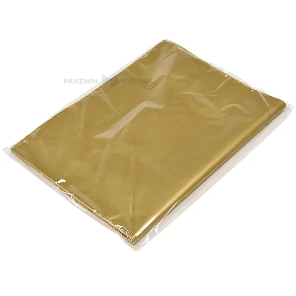 Kuldne siidipaber 50x70cm 14g/m2, pakis 24tk