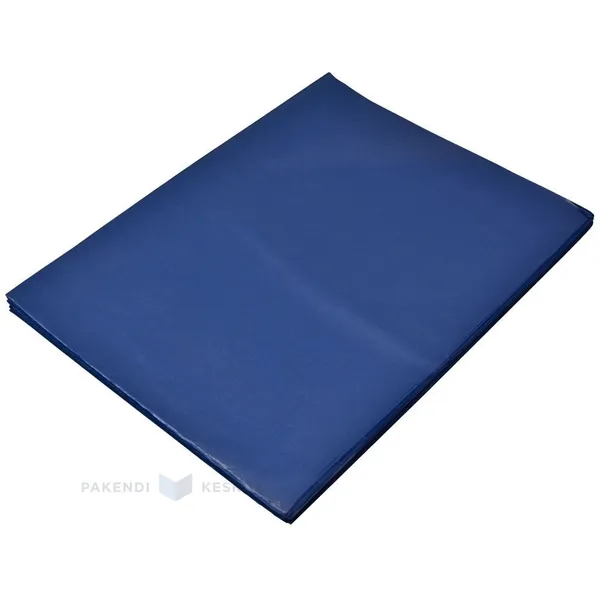 Tumesinine siidipaber 50x75cm 14g/m2, pakis 24tk