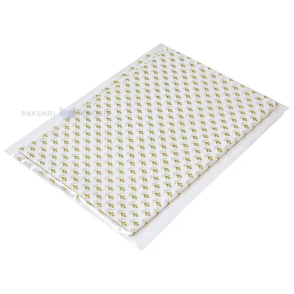 Kuningliku mustriga valge siidipaber 50x76cm 17g/m2, pakis 20tk