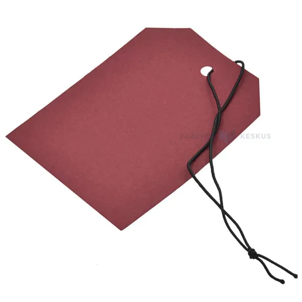 Bordeaux carton label with string 70x50mm, 50pcs/pack