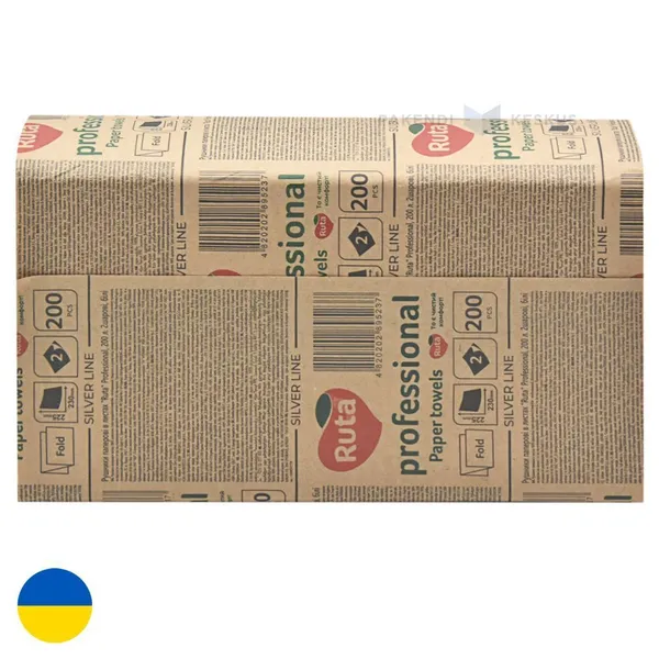 Paperipyyhe Ruta, 225x230mm, valkoinen, 2-kerros, Z-fold, 200kpl/pkt