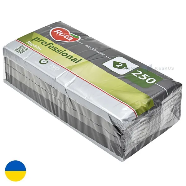 2-kihiline must salvrätik Ruta Professional 33x33cm, pakis 250tk