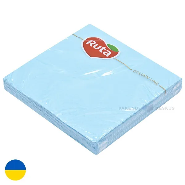 Lautasliina, 33x33cm, kirkas sininen, taitettu 1/4, 3-kerros, 20kpl/pkt