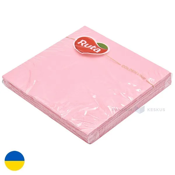 3-kihiline heleroosa salvrätik 33x33cm, pakis 20tk
