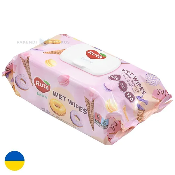 Niisked salvrätikud Ruta 15x18,5cm, pakis 120tk