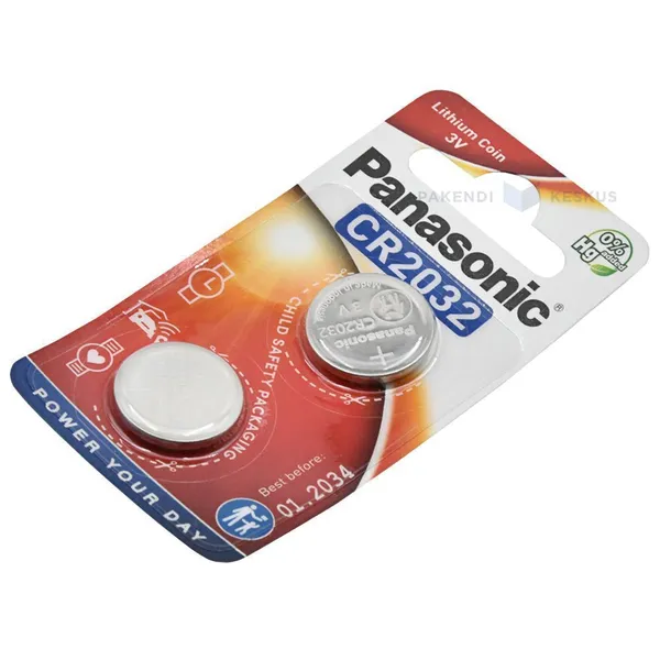 Patarei CR2032 Panasonic CR2032/2B, pakis 2tk