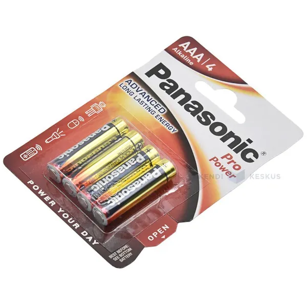 Patarei AAA Panasonic Pro Power, LR03PPG/4B, pakis 4tk