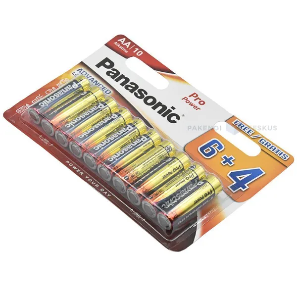 Patarei AA Panasonic Pro Power LR6PPG/10B, pakis 10tk