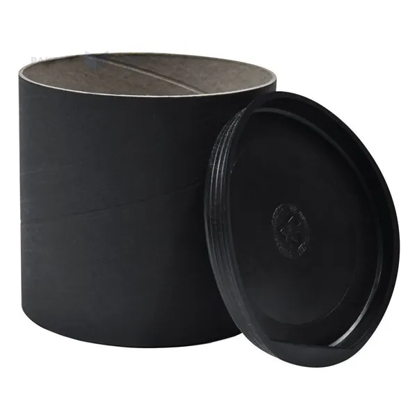 Must kartongist postitustoru koos kahe kaanega pikkusega 11cm diameetriga 11cm