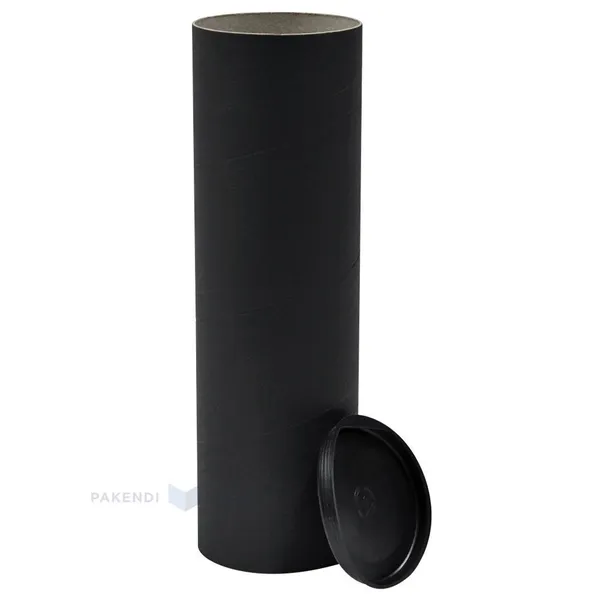 Must kartongist postitustoru koos kahe kaanega pikkusega 37cm diameetriga 11cm