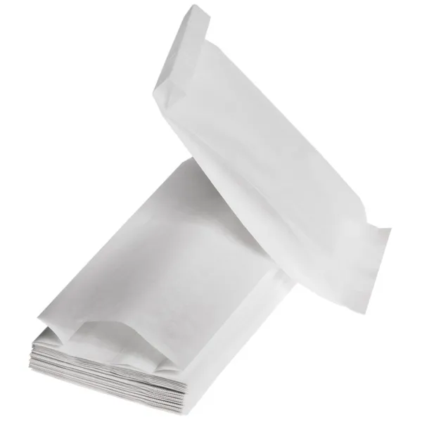 Valge paberkott 9+5x19cm 40g/m2, pakis 100tk