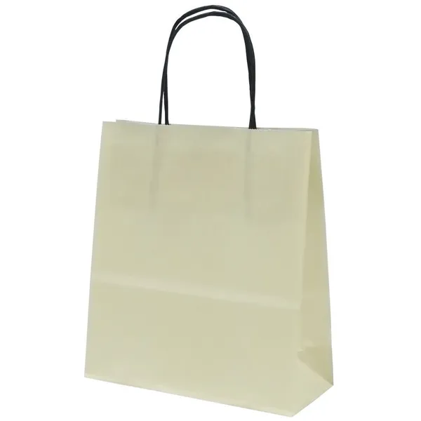 Ivory paper bag with twisted paper handles 19+8x21cm