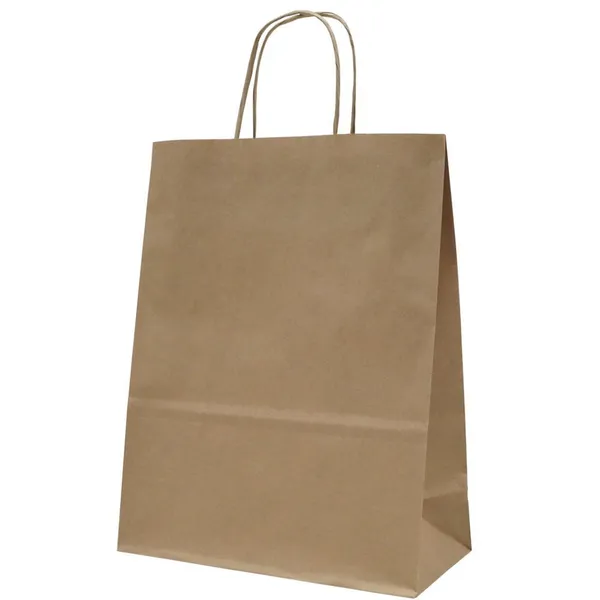 Spiraal pabersangadega pruun paberkott 24+11x30cm 90g/m2