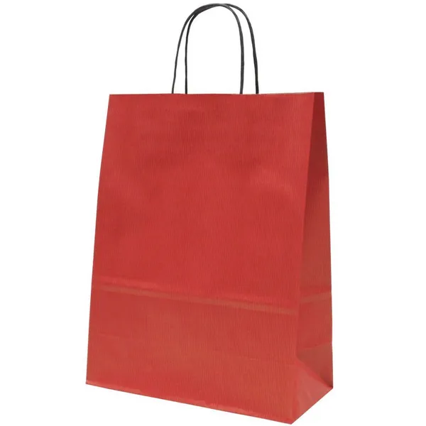 Spiraal pabersangadega punane paberkott 24+11x31cm