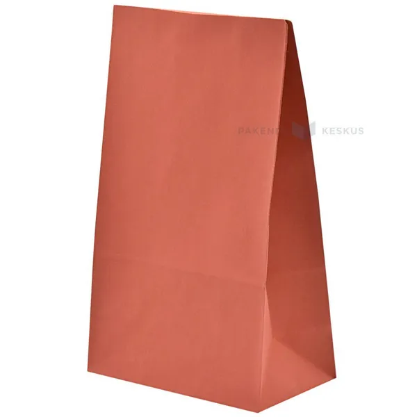 Red gift bag with glue strip 14x7,5x23cm