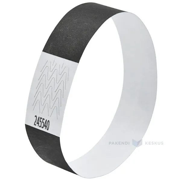 Black paper wristband for event 19mm wide numbered, 100pcs/pack