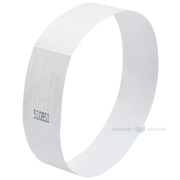 White paper wristband for event 19mm wide numbered, 100pcs/pack