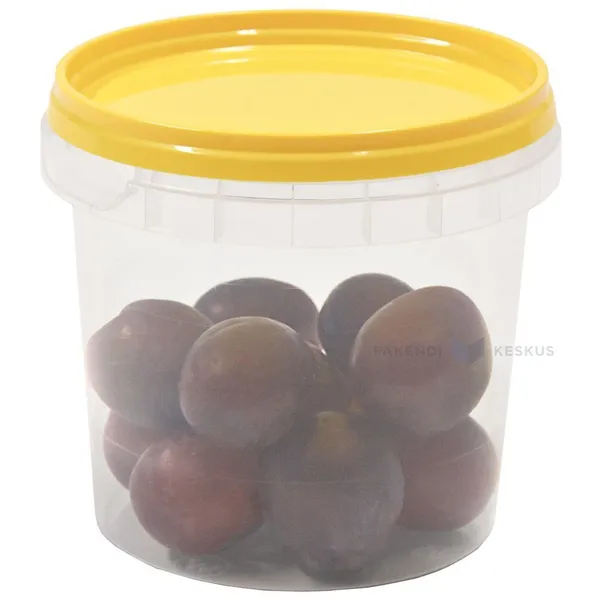 Transparent bucket with lid without handle 365ml / 0,365L