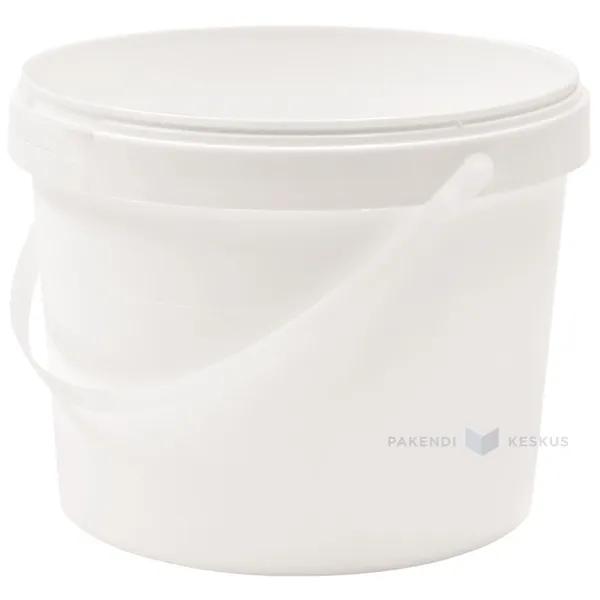 Valge plastikämber ILMA KAANETA sangaga 3000ml / 3L diameetriga 195mm