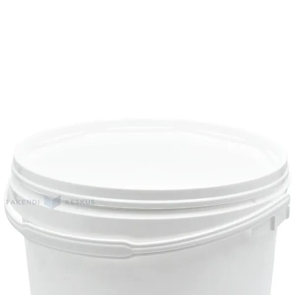 Kansi 5000ml / 5l ämpärille, muovia, halkaisija 222mm, viistetty reuna, valkoinen (sopii ämpärille UA5V/222/NU)