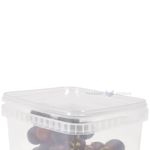Läbipaistev kandiline KAAS 1500ml / 1,5L plastikarbile