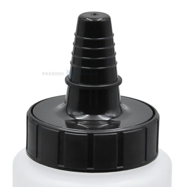 Korkki, PP, kaatonokalla, HD-kastikepulloon, 38 mm/400, musta