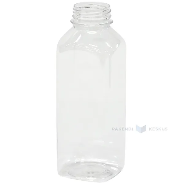 Square PET bottle without cork 500ml / 0,5L diameter 38mm