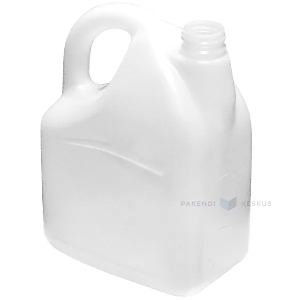 Valge plastikust KANISTER ilma korgita (38mm) 3000ml / 3L
