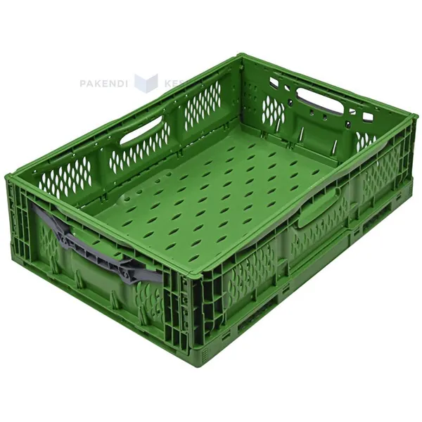 Roheline kokkupandav plastikkast 600x400x180mm max 35L / 20kg