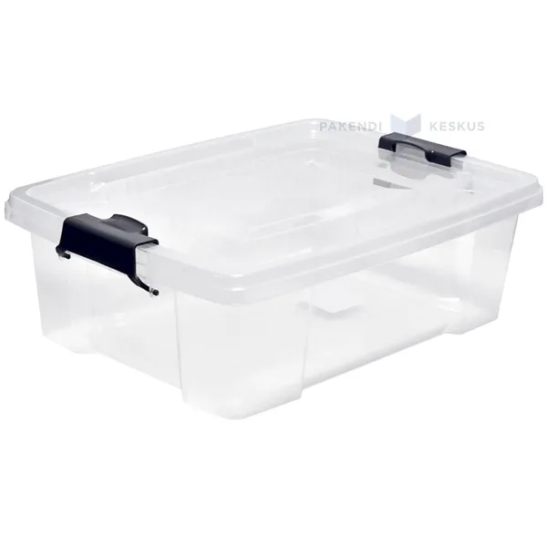 Läbipaistev hoiustuskast lukustatava kaanega 450x340x205mm 22L