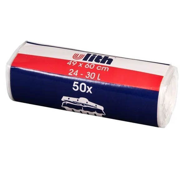 Läbipaistev prügikott HD 25L, rullis 50tk