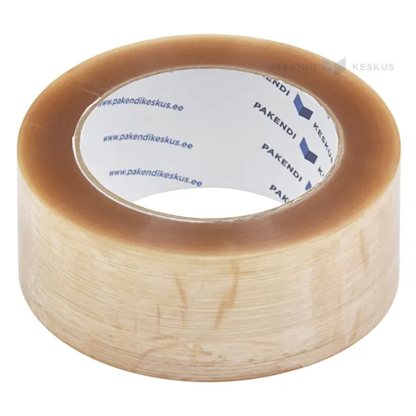 Läbipaistev pakketeip 48mm lai solvent, rullis 132m
