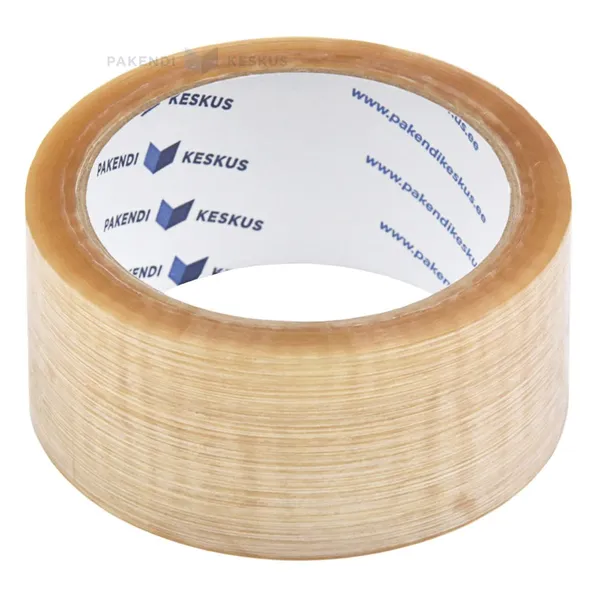 Läbipaistev pakketeip 48mm lai solvent, rullis 66m