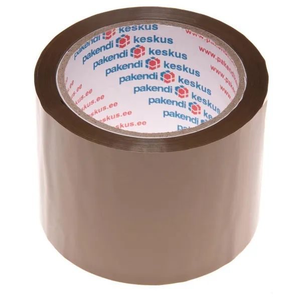 Brown packaging tape 76mm wide acrylic, 66m/roll
