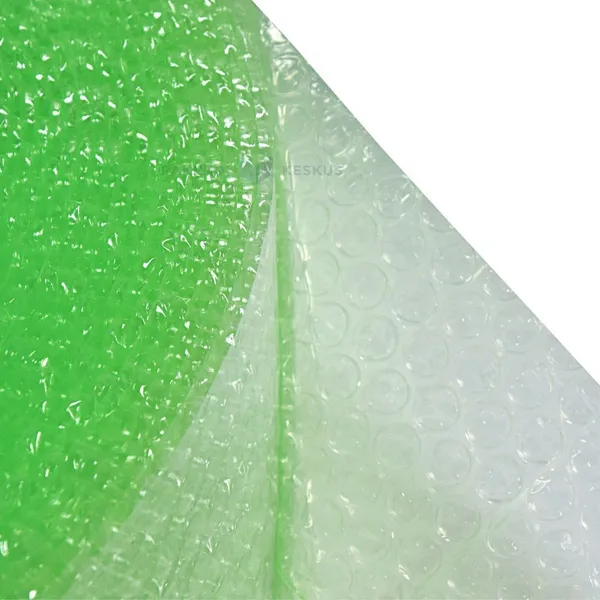 Green bubble wrap tape 100mm wide, 50m/roll
