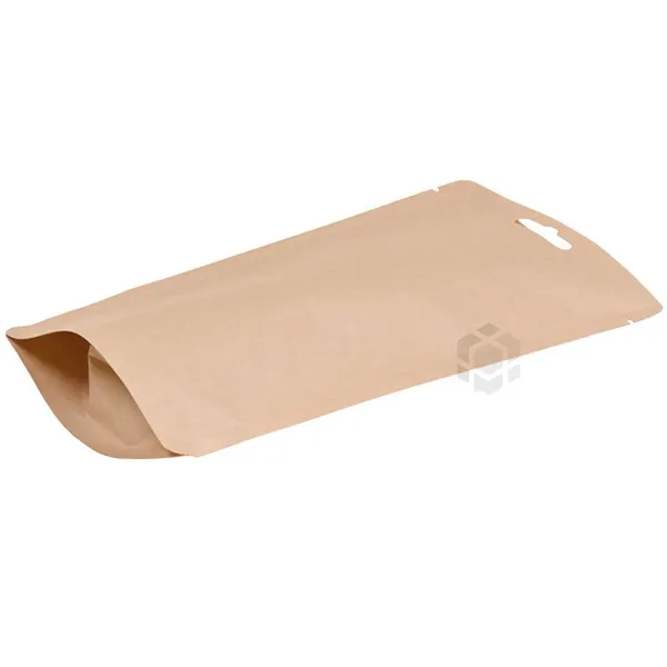 Pruun püstiseisev kott 16+(2x4,5)x19cm, pakis 50tk