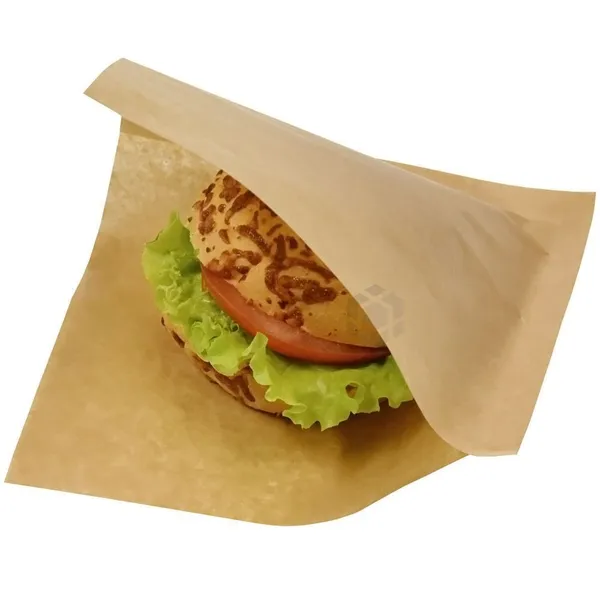 Lamineeritud pruun hamburgeritasku 16,5x16,5cm, pakis 100tk
