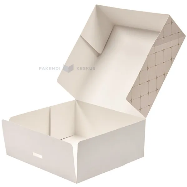 Golden pattern cake box with lid 30x30x12,5cm, 10pcs/pack