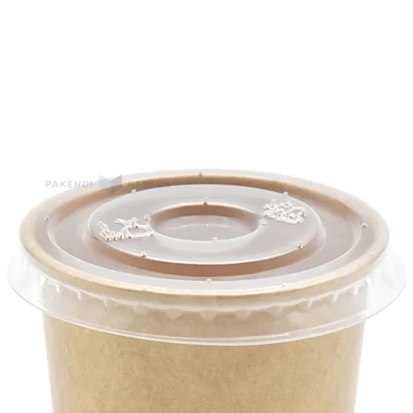 Transparent lid for 50ml carton degustation cup with diameter 52mm, 50pcs/pack
