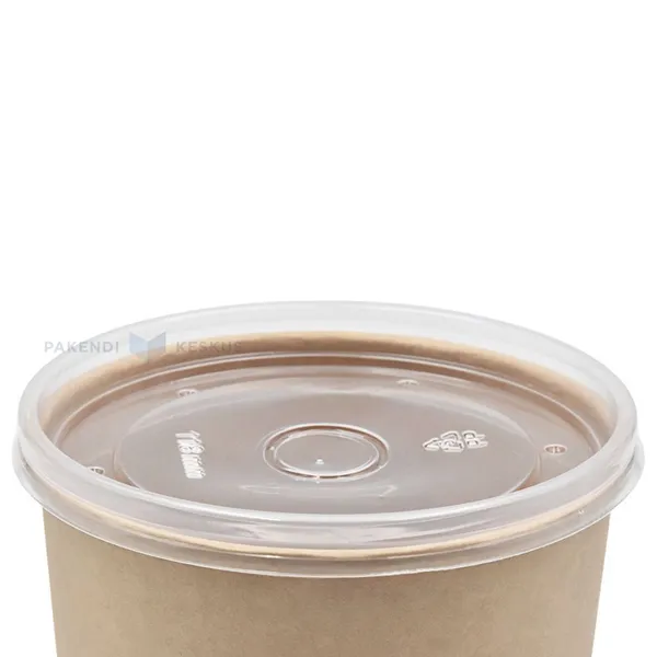 Transparent lid for 750ml food cup diam. 118mm PP, 25pcs/pack