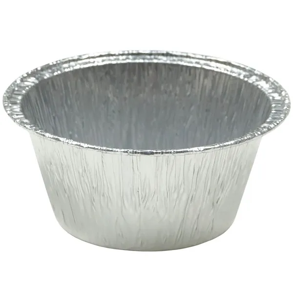 Rounded aluminium foil tray diameter 84mm height 38mm 135ml, 100pcs/pack