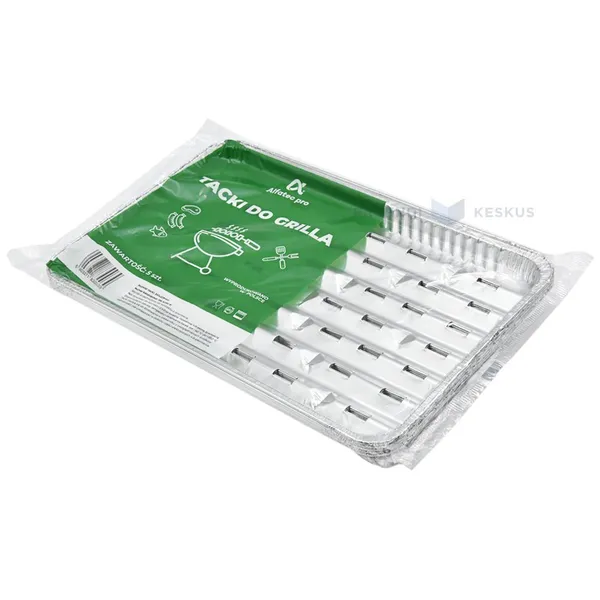 Aluminium foil grill tray with air holes 35x23cm, 5pcs/pack